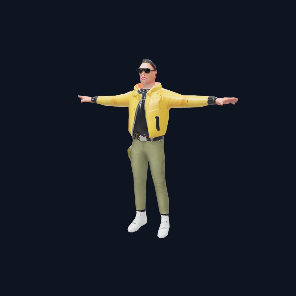 Stylish Yellow Jacket Character model pack
